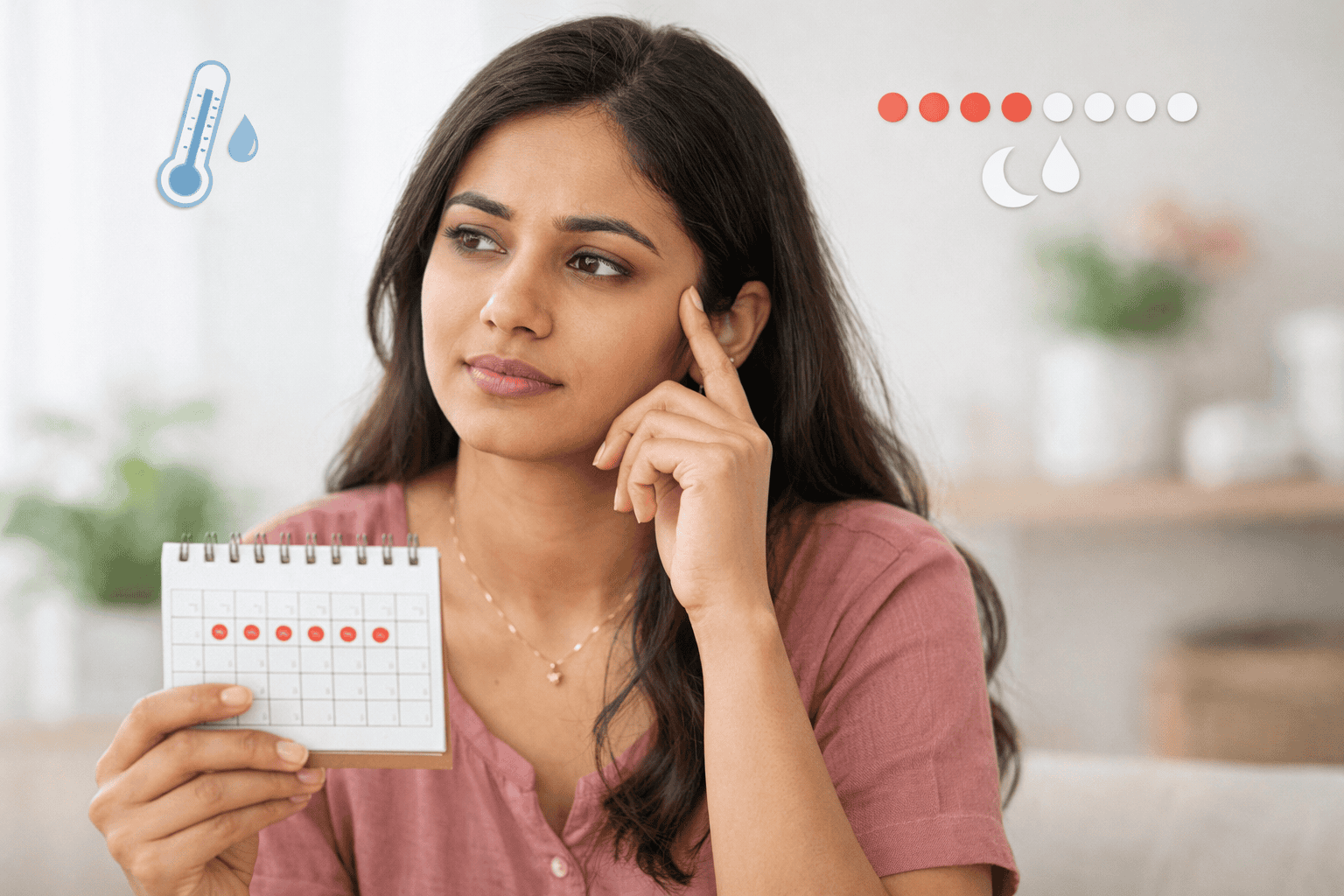 Woman concerned about health