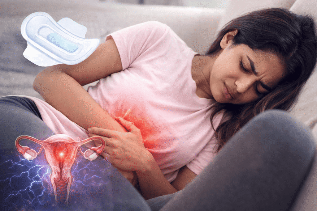 Period pet dard kyu hota hai aur period cramps relief ka illustration