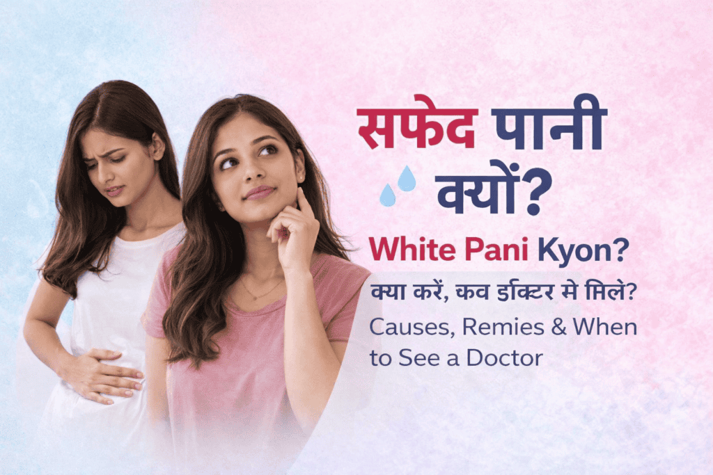 Women experiencing white discharge, causes, remedies, and when to see a doctor.